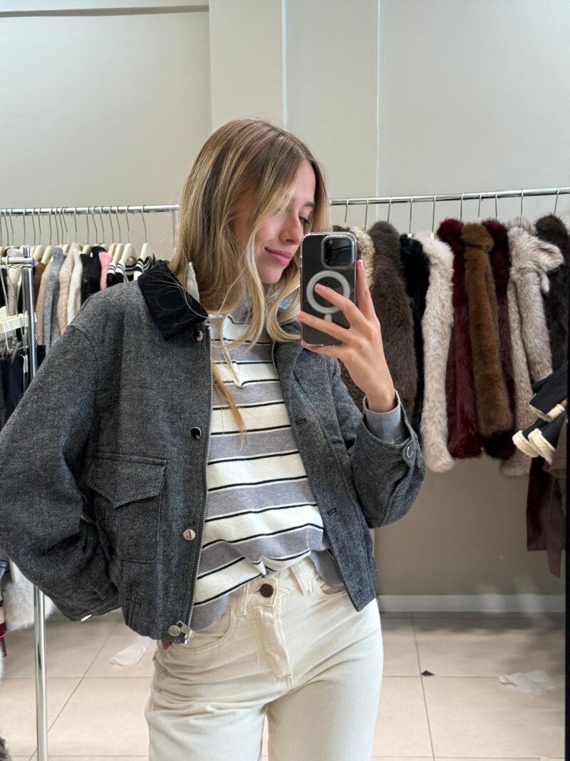 I064 - Bomber Cuello corderoy