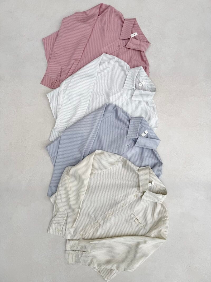 M090 Camisa rayado crop