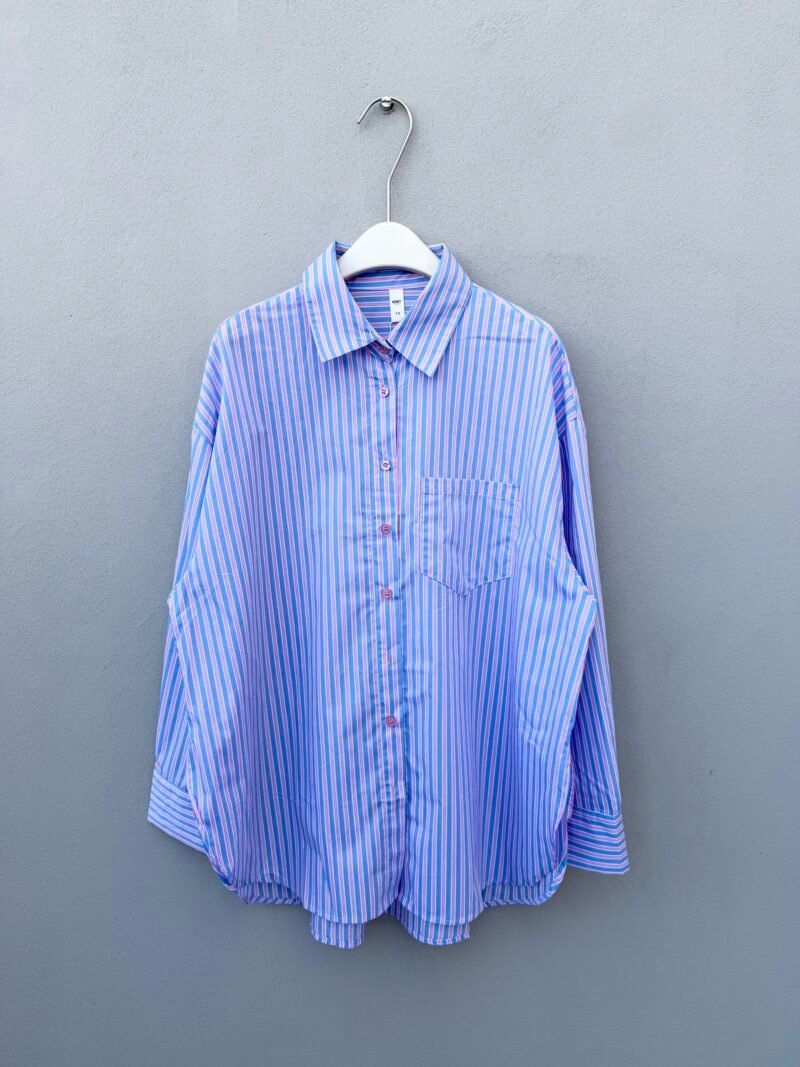 I093 Camisa rayado oversized