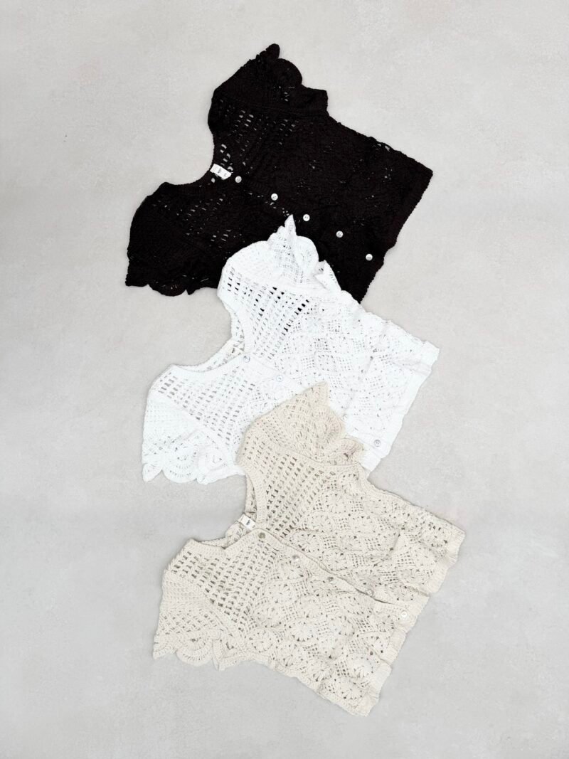 V133 - Cardigan tejido m/corta