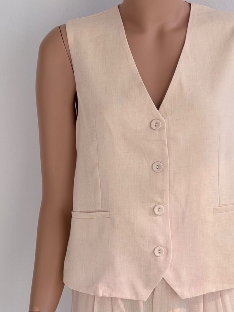 V073 - Blazer s/mangas lino