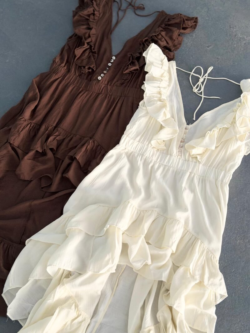 V166 - VESTIDO VOLADO