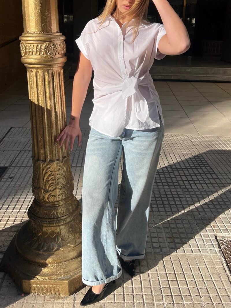 V203 - Camisa m/corta p/atar